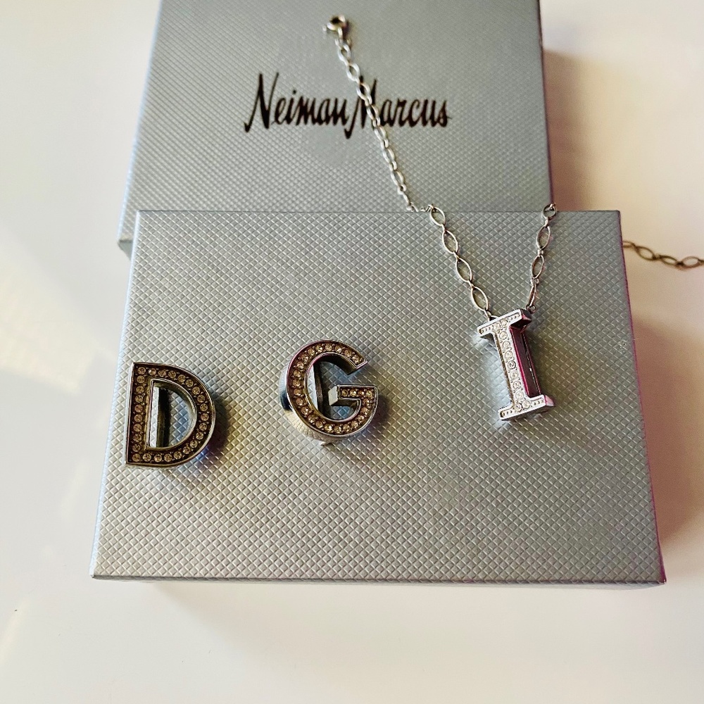 D&G Pendant Charm Crystal Necklace